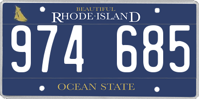 RI license plate 974685