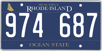 RI license plate 974687