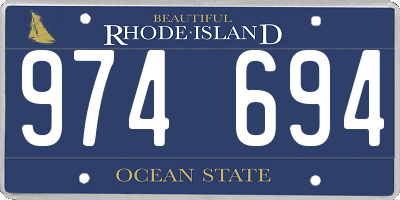 RI license plate 974694