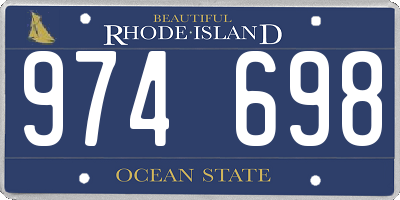 RI license plate 974698