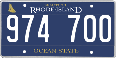 RI license plate 974700