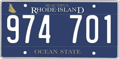 RI license plate 974701