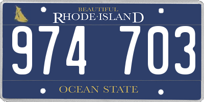 RI license plate 974703