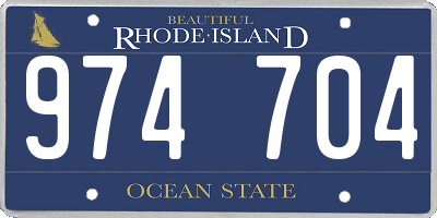RI license plate 974704