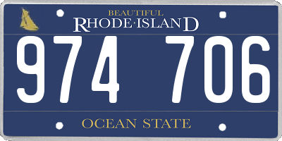 RI license plate 974706