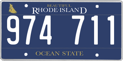 RI license plate 974711