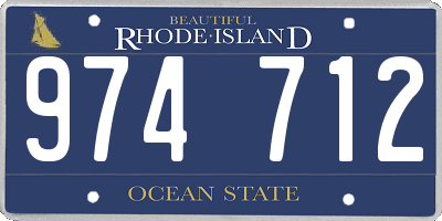 RI license plate 974712