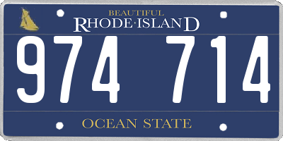 RI license plate 974714