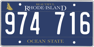 RI license plate 974716