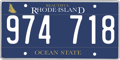 RI license plate 974718