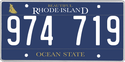 RI license plate 974719