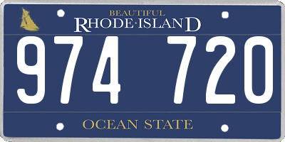 RI license plate 974720