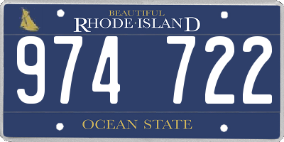 RI license plate 974722