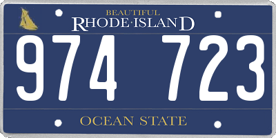 RI license plate 974723