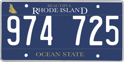 RI license plate 974725