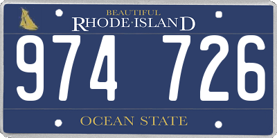 RI license plate 974726