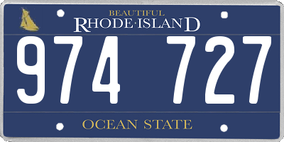 RI license plate 974727