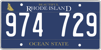RI license plate 974729