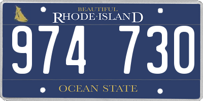 RI license plate 974730