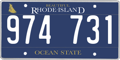 RI license plate 974731