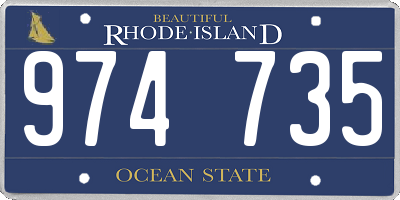 RI license plate 974735