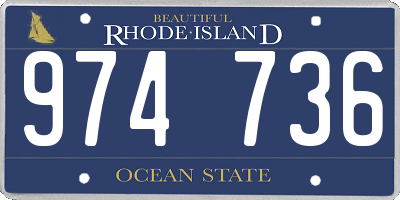 RI license plate 974736