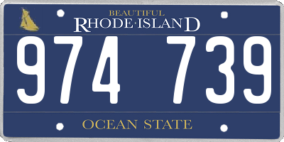 RI license plate 974739