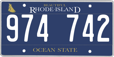 RI license plate 974742