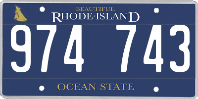 RI license plate 974743