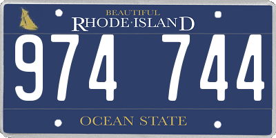 RI license plate 974744