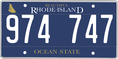 RI license plate 974747