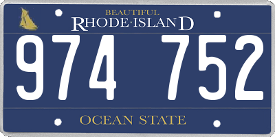 RI license plate 974752