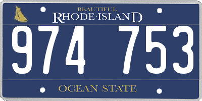 RI license plate 974753