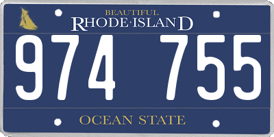 RI license plate 974755