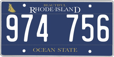 RI license plate 974756