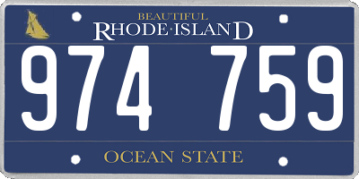 RI license plate 974759