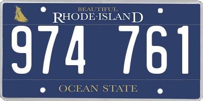 RI license plate 974761