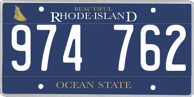 RI license plate 974762