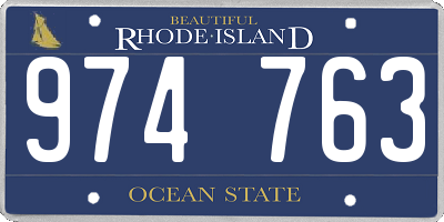 RI license plate 974763