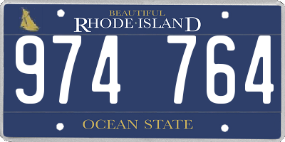 RI license plate 974764