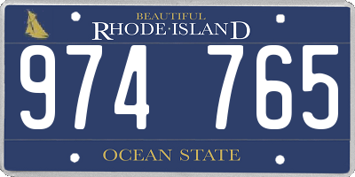 RI license plate 974765