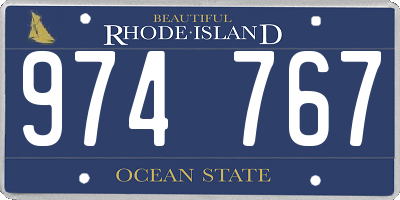 RI license plate 974767