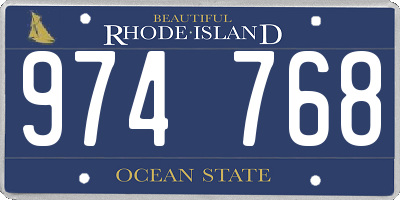 RI license plate 974768