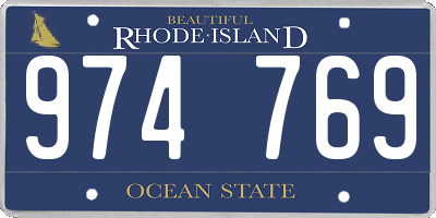 RI license plate 974769