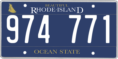 RI license plate 974771