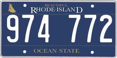 RI license plate 974772