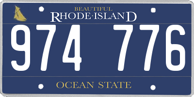 RI license plate 974776