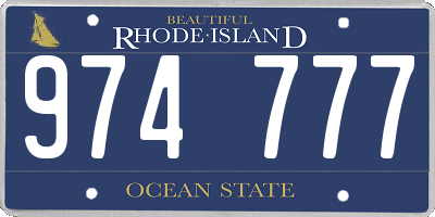 RI license plate 974777