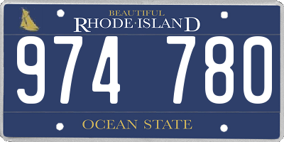 RI license plate 974780