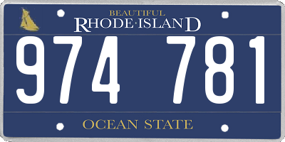 RI license plate 974781